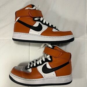Nike High-Top Sneakers - Orange, Black, White